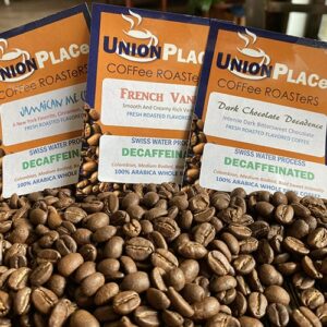 Three flavors of decaf coffee Union Place Coffee Roasters