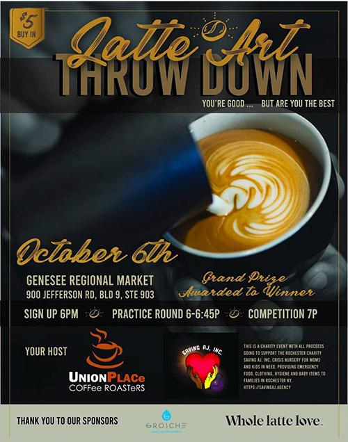Latte Art Throw Down Poster Union Place Coffee Roasters