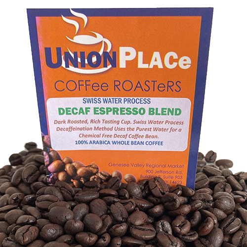 Decaf Espresso Blend coffee beans Union Place Coffee Roasters