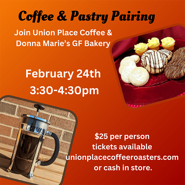 Union Place Coffee Roasters and Donna Marie's Bakery pairing