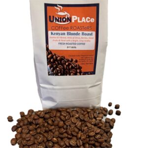 A bag of Union Place Coffee Roasters Kenyan Blonde light roast coffee