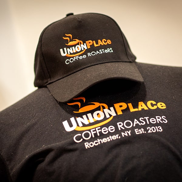 Union Place Coffee Roasters t-shirt and cap