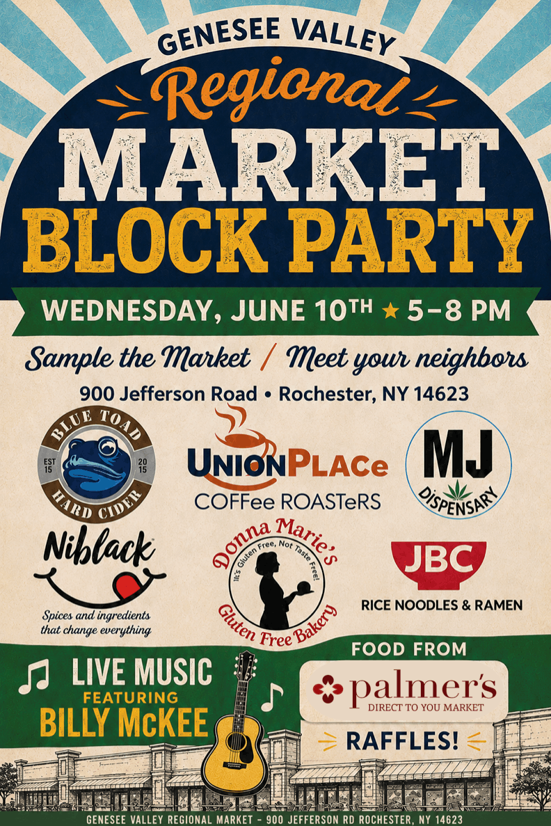 Genesee Valley Market Block Party advertisement